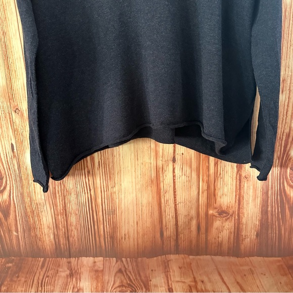 Eileen Fisher Midnight Blue Hooded Boxy Sweater - Picture 8 of 12